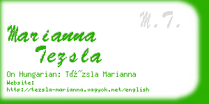 marianna tezsla business card